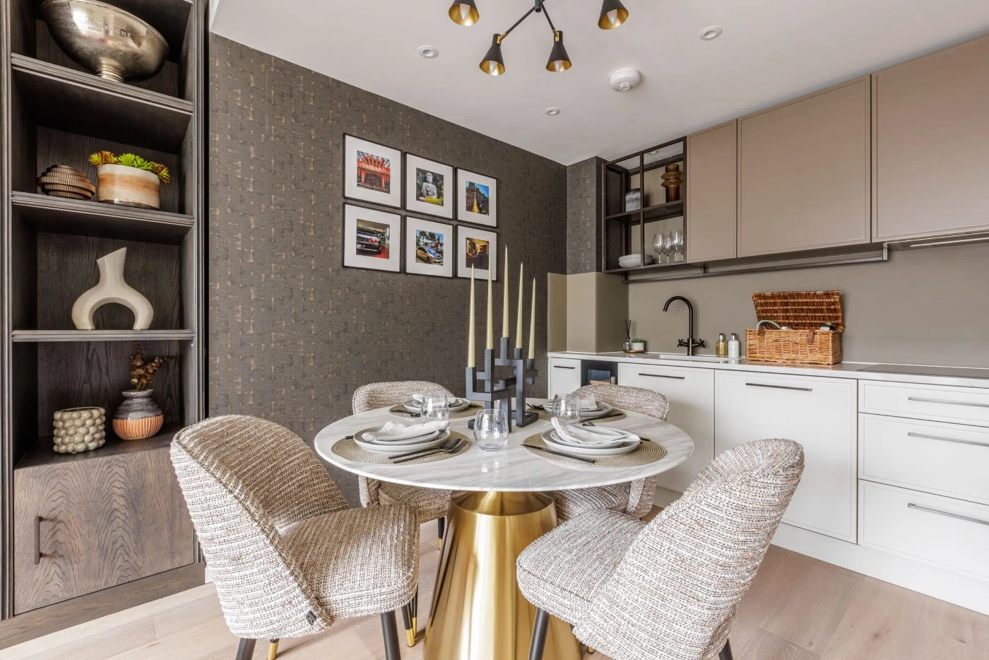 Furnished dining table