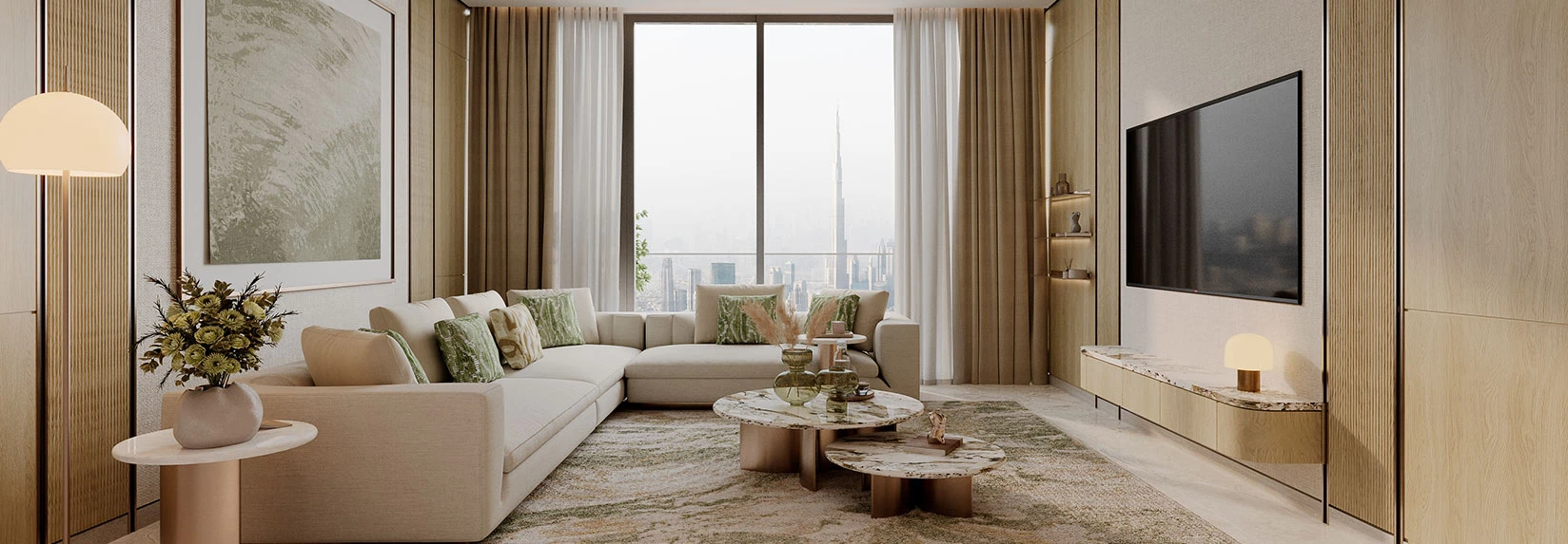 Binghatti Titania living room